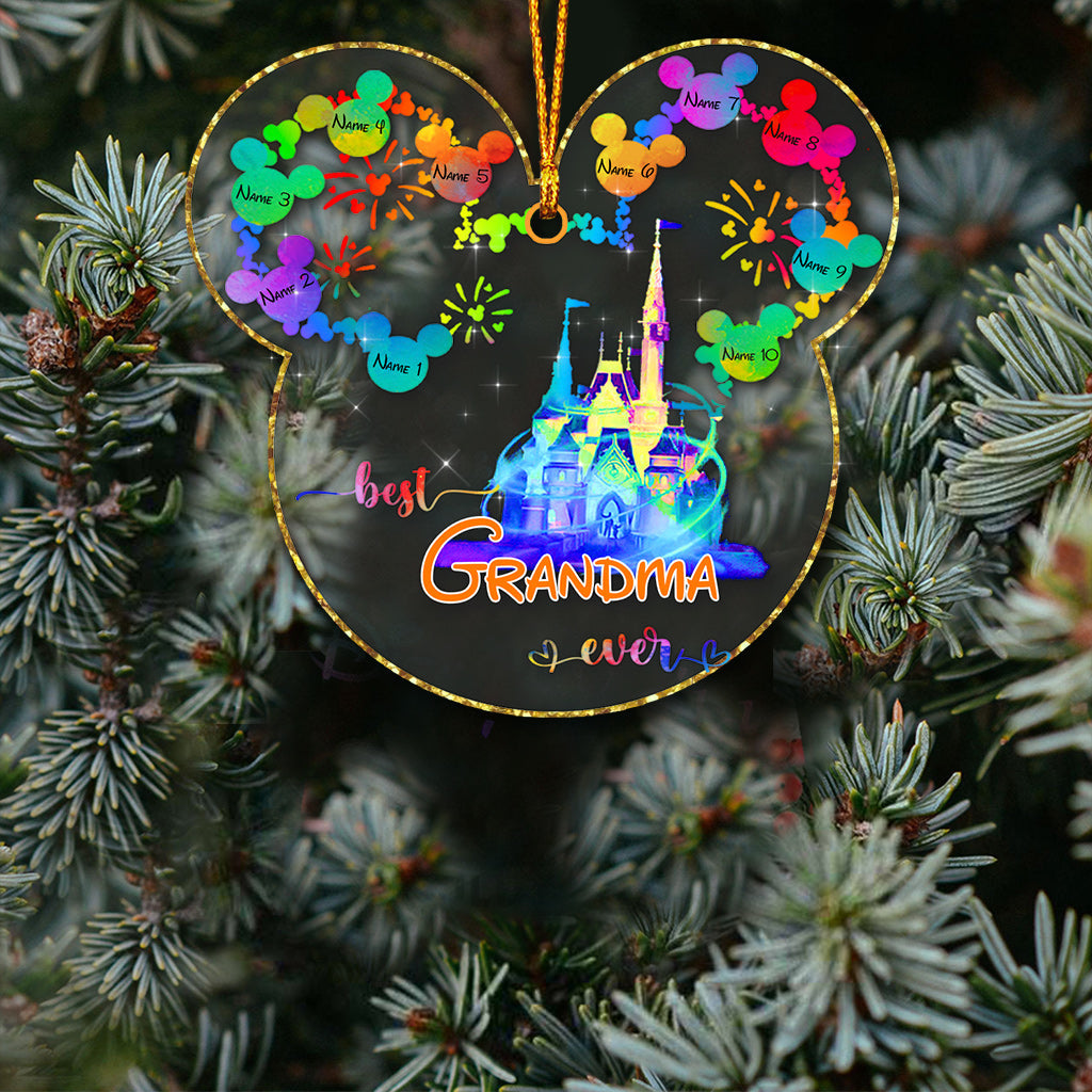 Personalized Christmas Mouse Ornament for Grandma Gift Ornament GradoCreations