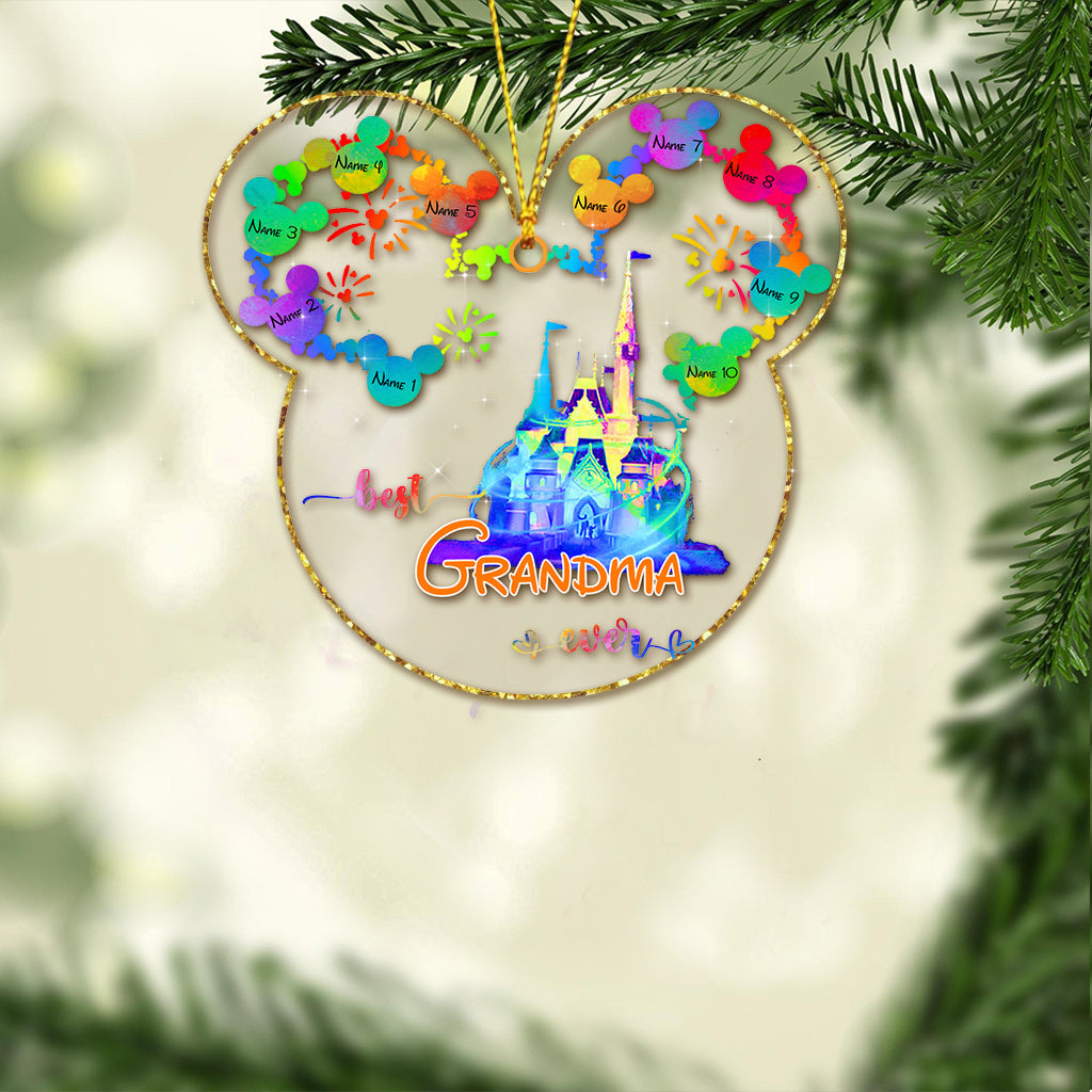 Personalized Christmas Mouse Ornament for Grandma Gift Ornament GradoCreations