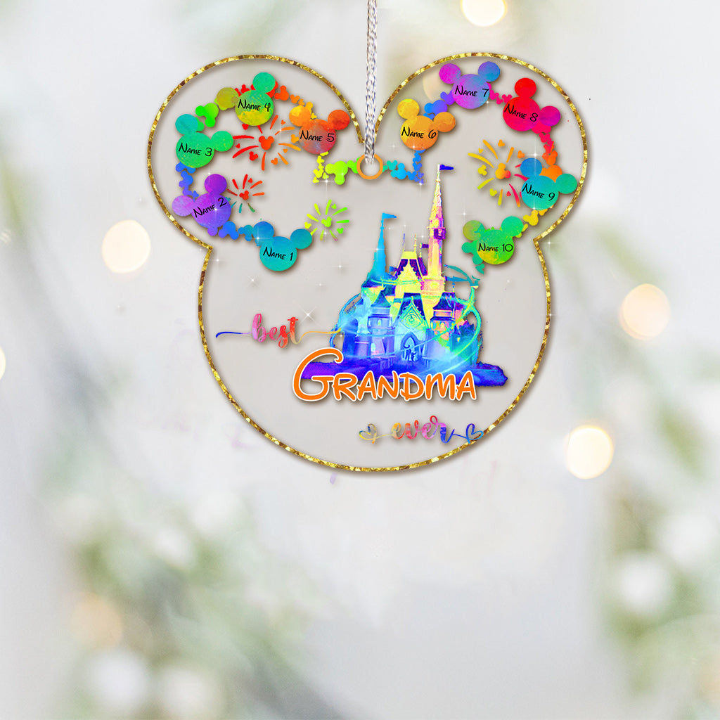 Personalized Christmas Mouse Ornament for Grandma Gift Ornament GradoCreations