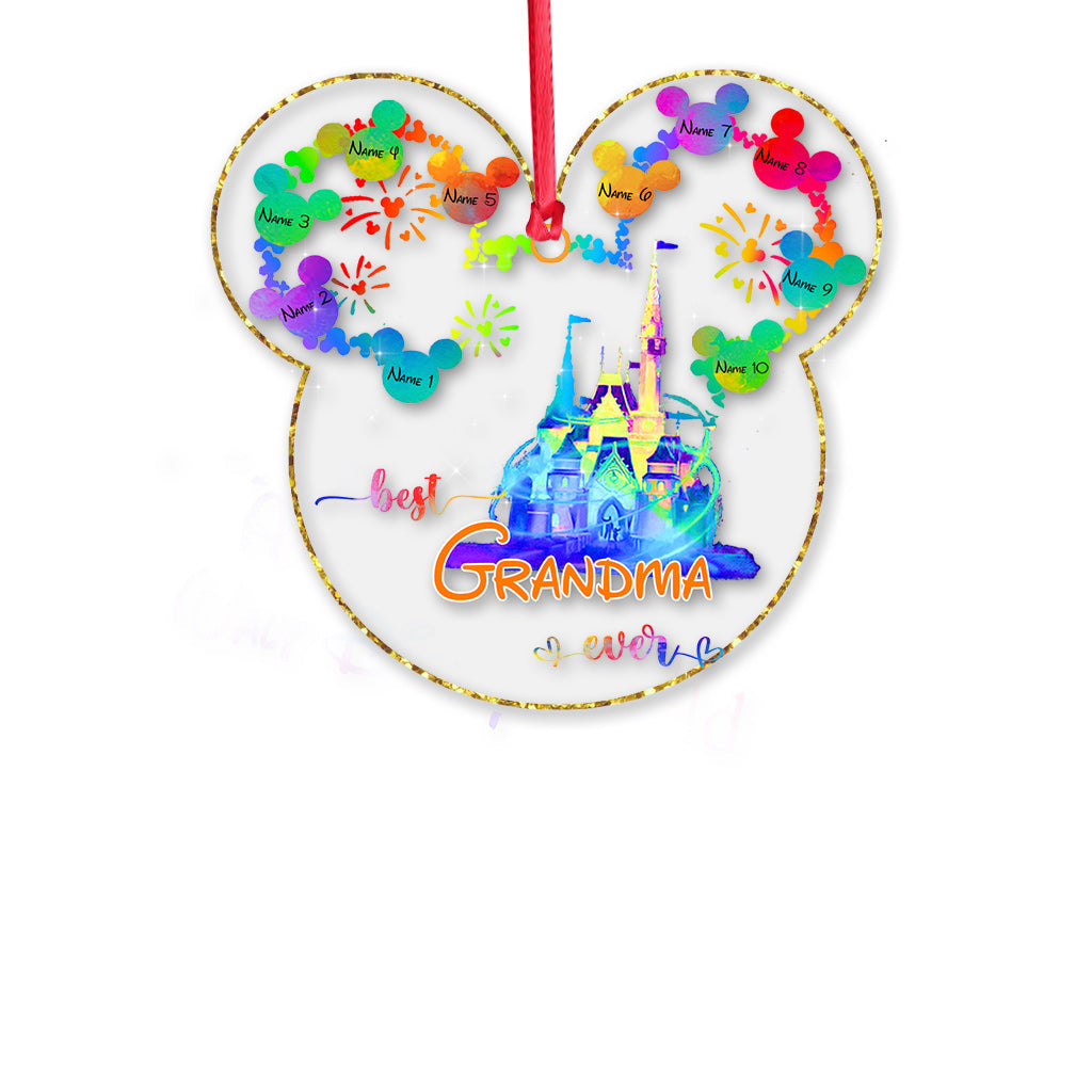 Personalized Christmas Mouse Ornament for Grandma Gift Ornament GradoCreations