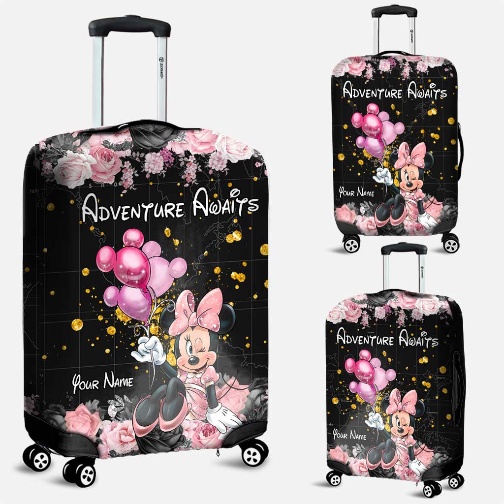 Personalized Minnie Mouse Luggage Cover Custom Name Gift for Kids Luggage Cover GradoCreations