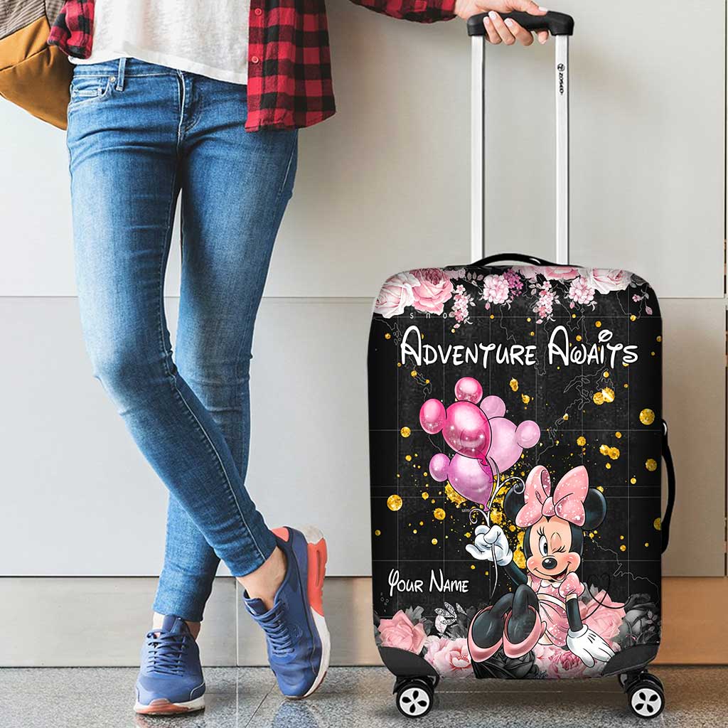 Personalized Minnie Mouse Luggage Cover Custom Name Gift for Kids Luggage Cover GradoCreations