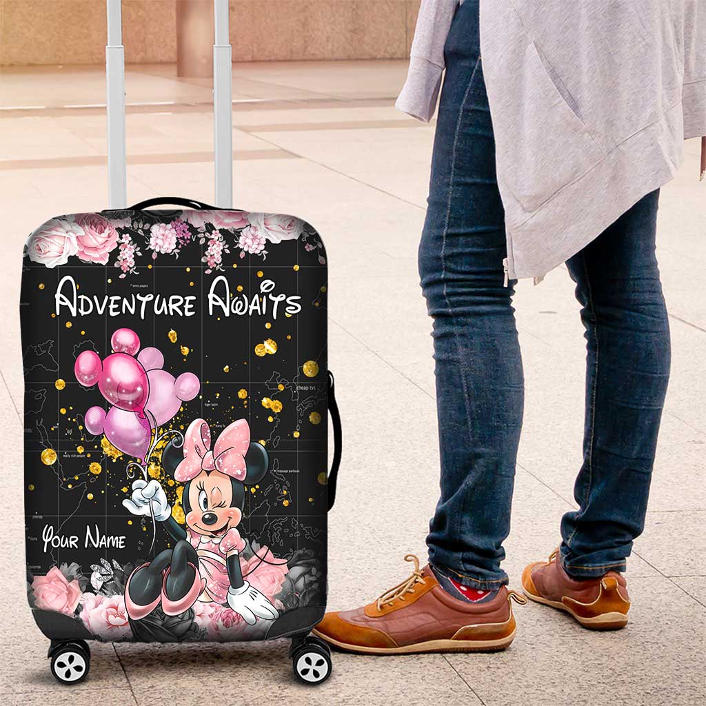 Personalized Minnie Mouse Luggage Cover Custom Name Gift for Kids Luggage Cover GradoCreations