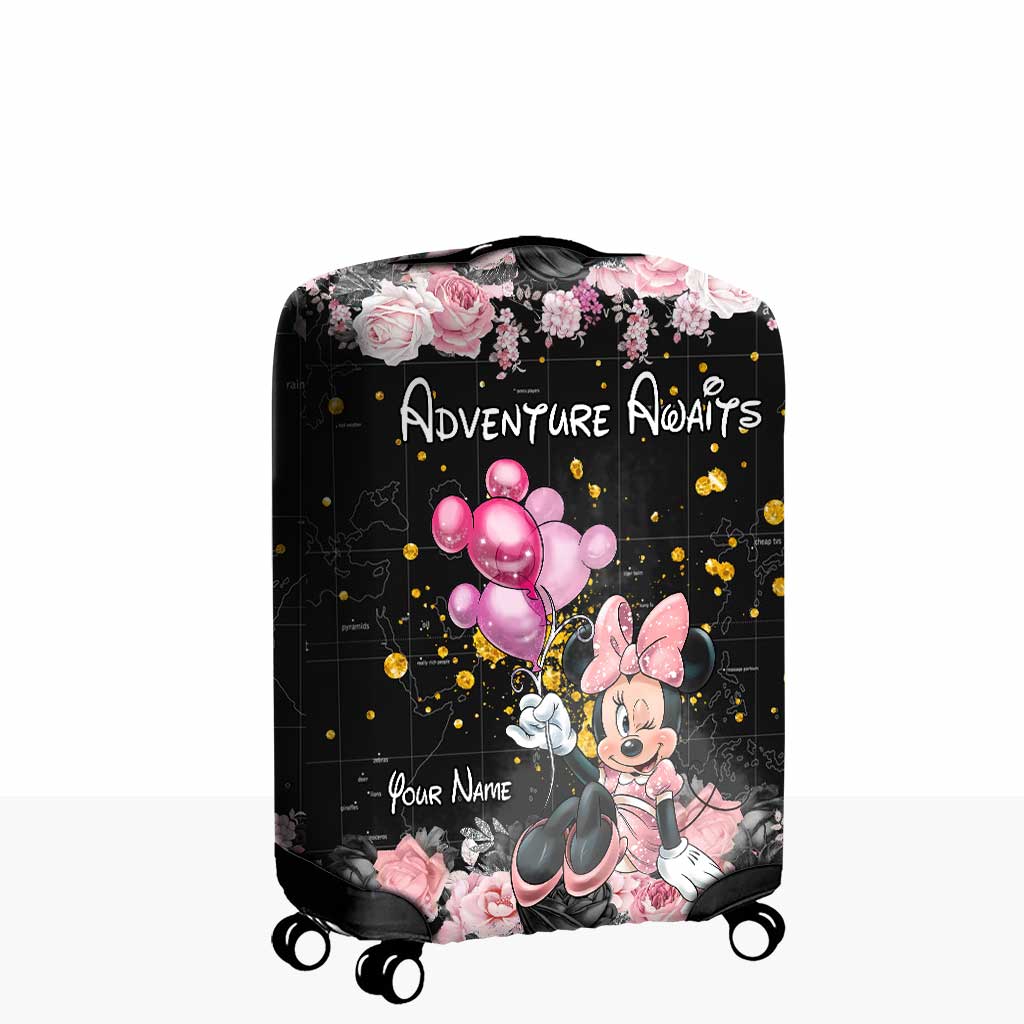 Personalized Minnie Mouse Luggage Cover Custom Name Gift for Kids Luggage Cover GradoCreations