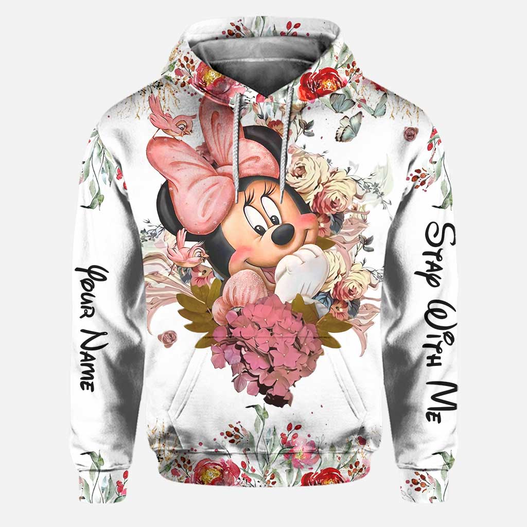 Personalized Floral Mouse Hoodie and Leggings Set for Girls | Custom Name Gift Hoodie & Leggings GradoCreations