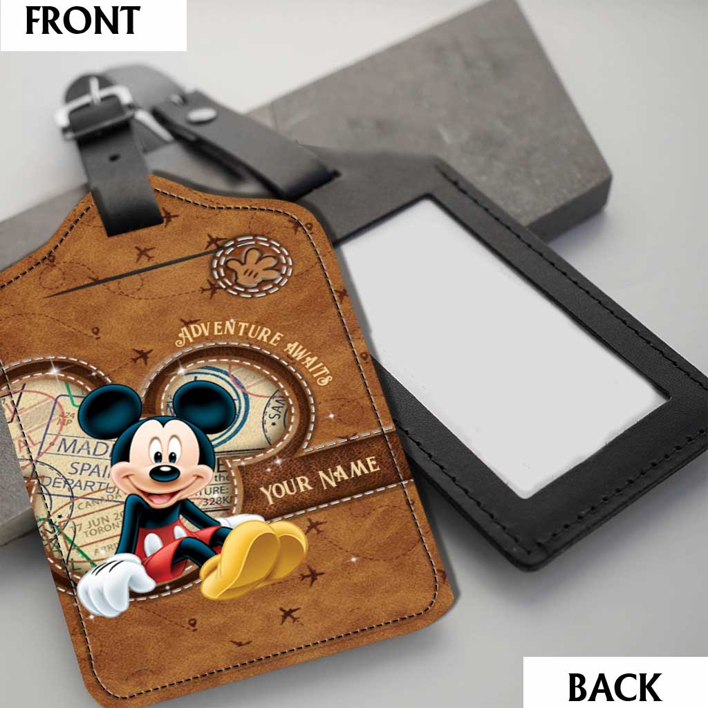 Personalized Leather Luggage Tag Custom Name Travel Gift Leather Luggage Tag GradoCreations
