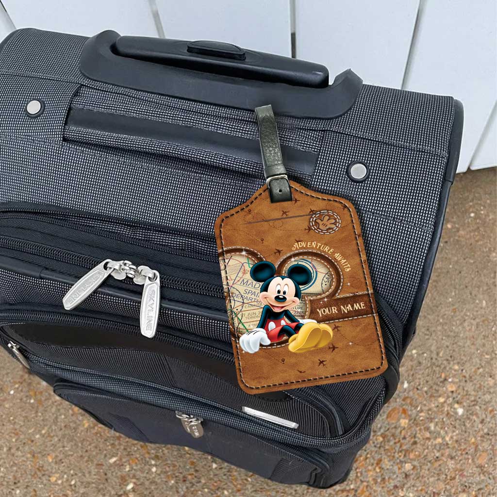Personalized Leather Luggage Tag Custom Name Travel Gift Leather Luggage Tag GradoCreations