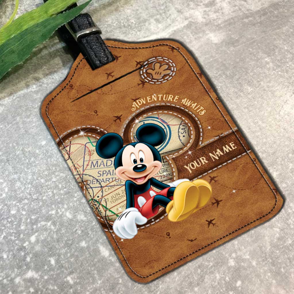 Personalized Leather Luggage Tag Custom Name Travel Gift Leather Luggage Tag GradoCreations