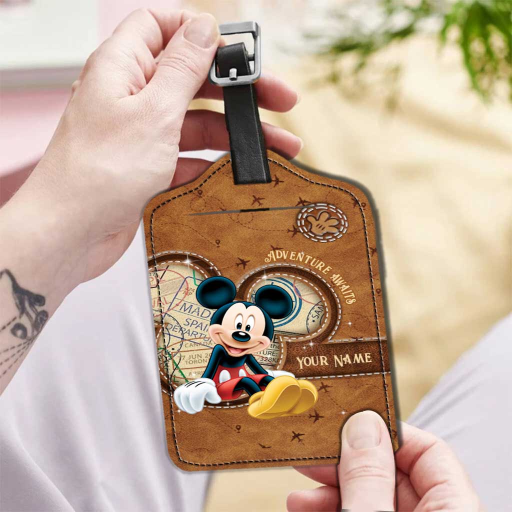 Personalized Leather Luggage Tag Custom Name Travel Gift Leather Luggage Tag GradoCreations