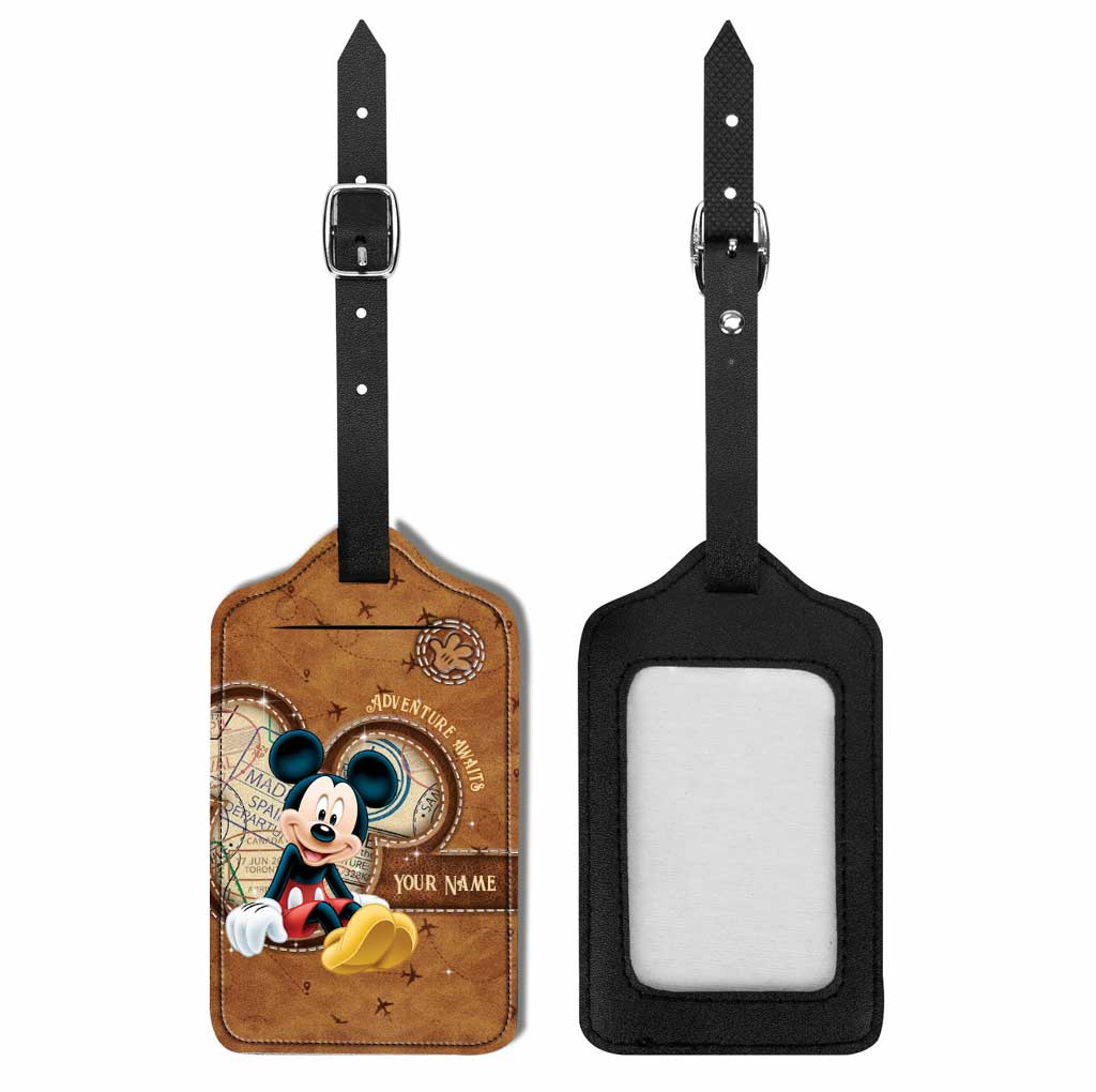 Personalized Leather Luggage Tag Custom Name Travel Gift Leather Luggage Tag GradoCreations