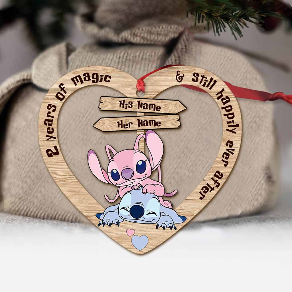Personalized Christmas Ohana Ornament Custom Name Gift for Couple Ornament GradoCreations