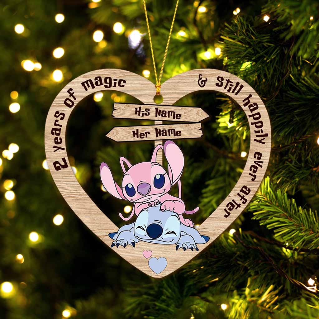 Personalized Christmas Ohana Ornament Custom Name Gift for Couple Ornament GradoCreations
