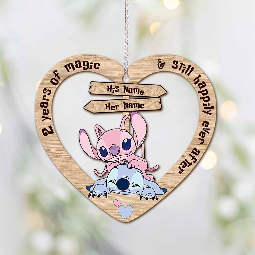 Personalized Christmas Ohana Ornament Custom Name Gift for Couple Ornament GradoCreations
