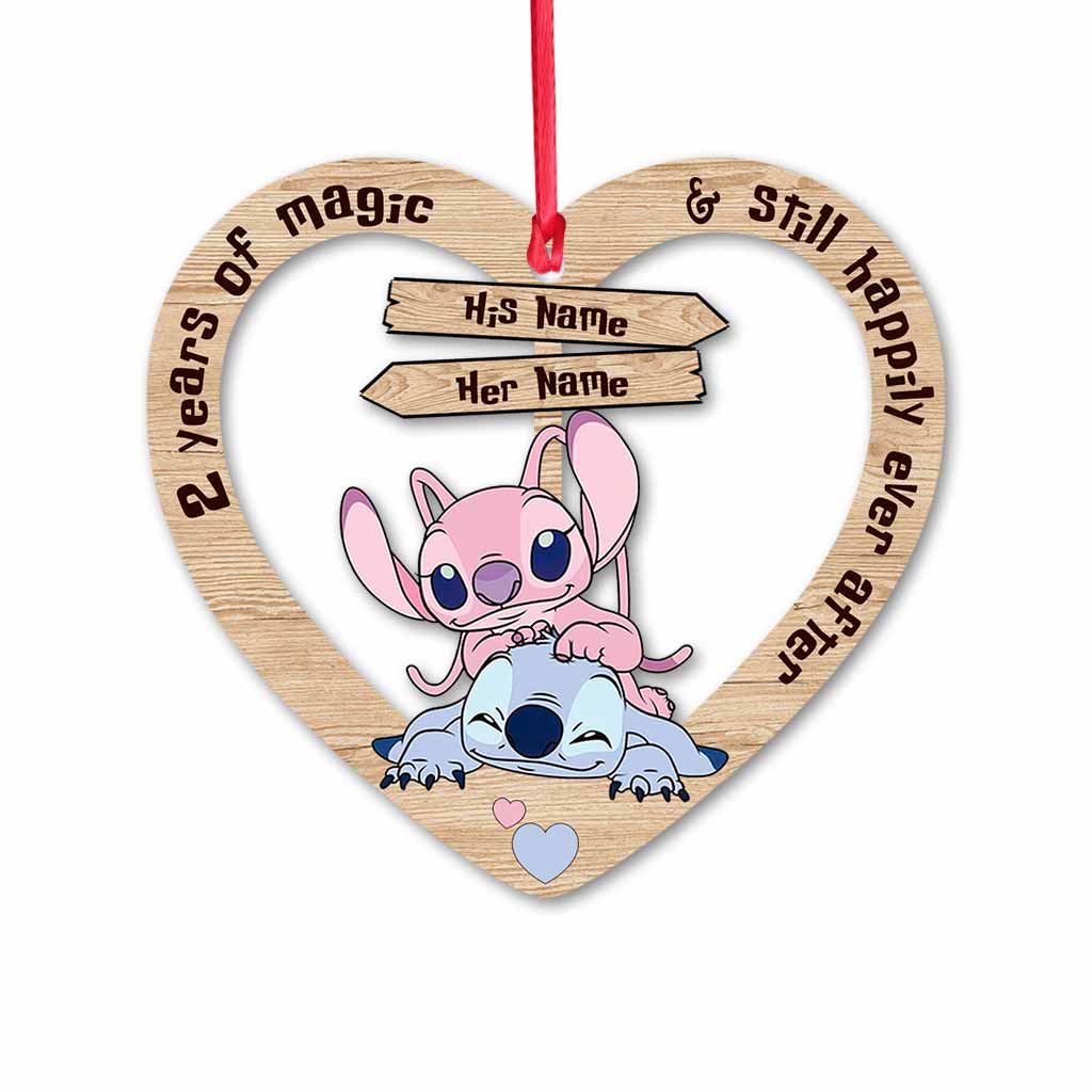 Personalized Christmas Ohana Ornament Custom Name Gift for Couple Ornament GradoCreations