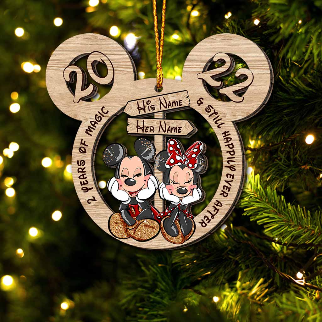 Personalized Mickey Mouse Christmas Ornament Custom Names Gift Ornament GradoCreations