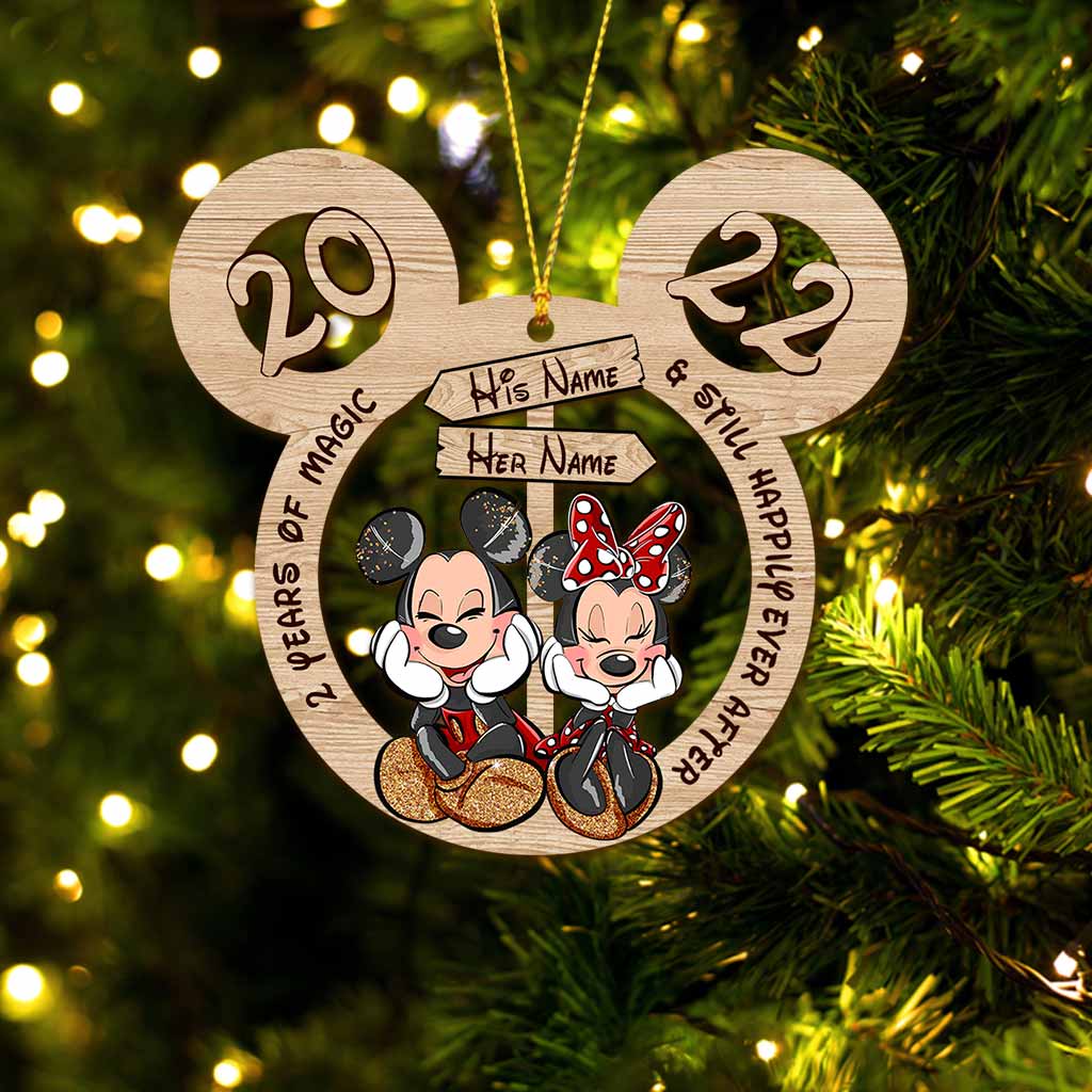 Personalized Mickey Mouse Christmas Ornament Custom Names Gift Ornament GradoCreations