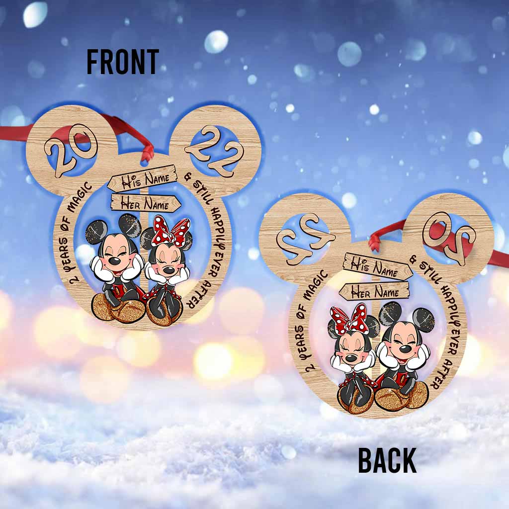 Personalized Mickey Mouse Christmas Ornament Custom Names Gift Ornament GradoCreations