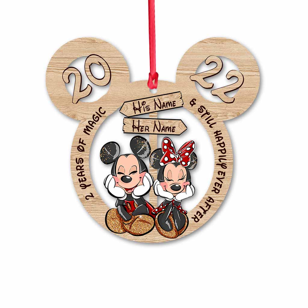Personalized Mickey Mouse Christmas Ornament Custom Names Gift Ornament GradoCreations