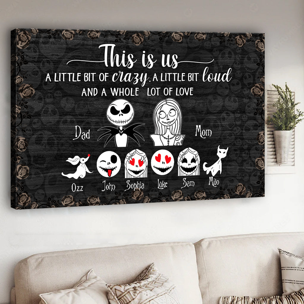 Personalized Nightmare Canvas Art Family Portrait Gift Canvas and Poster GradoCreations