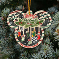 Personalized Christmas Mouse Shaped Ornament Custom Family Name Gift Layers Mix Ornament GradoCreations