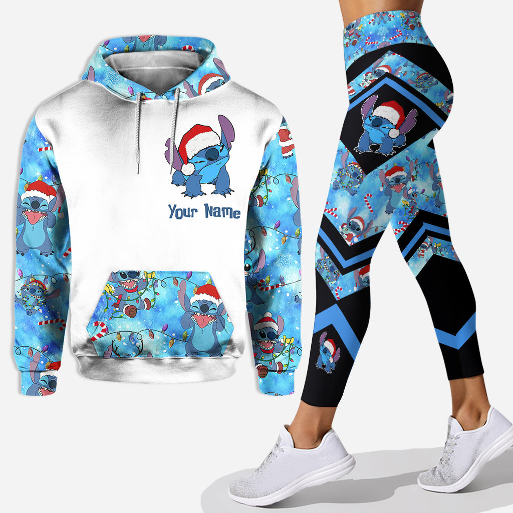 Personalized Ohana Hoodie and Leggings Set with Custom Name - Christmas Gift Hoodie & Leggings GradoCreations