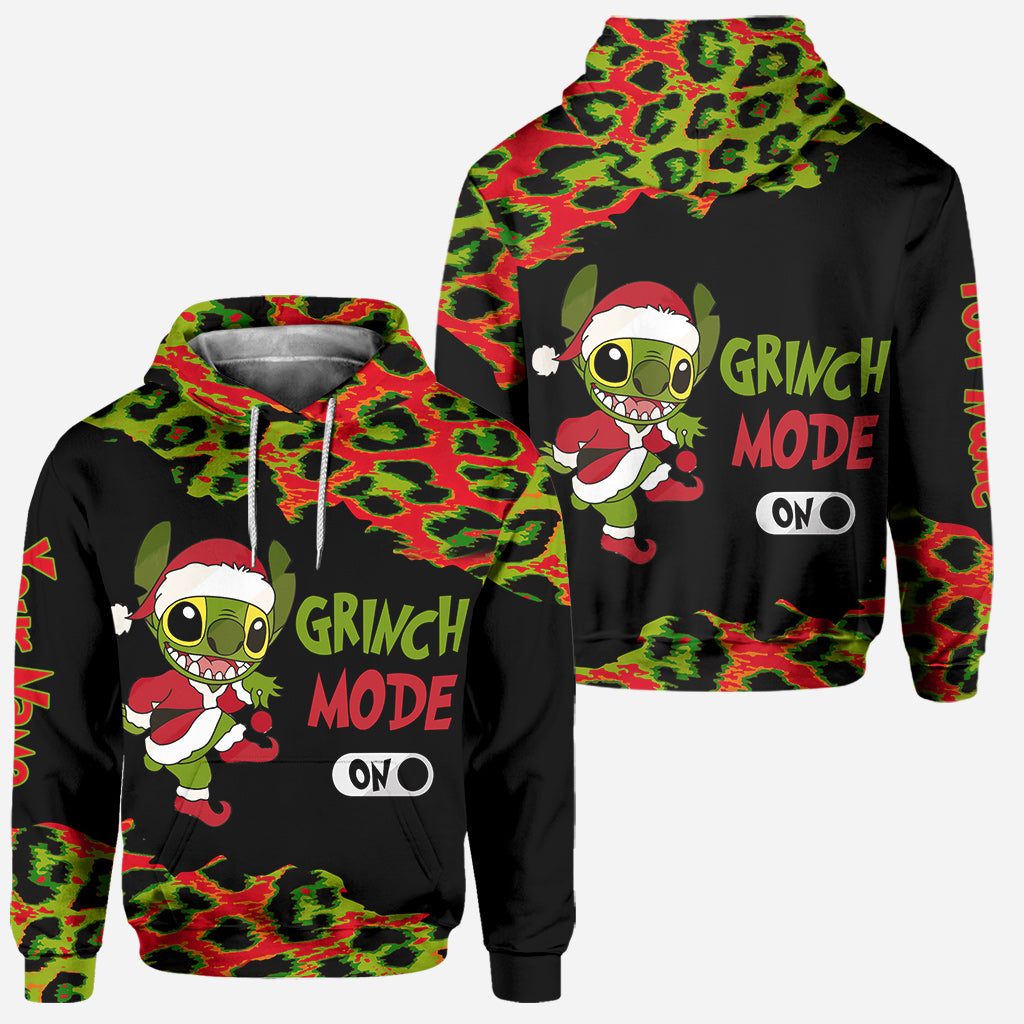 Personalized Grinch Mode Christmas Hoodie & Leggings Set Hoodie & Leggings GradoCreations