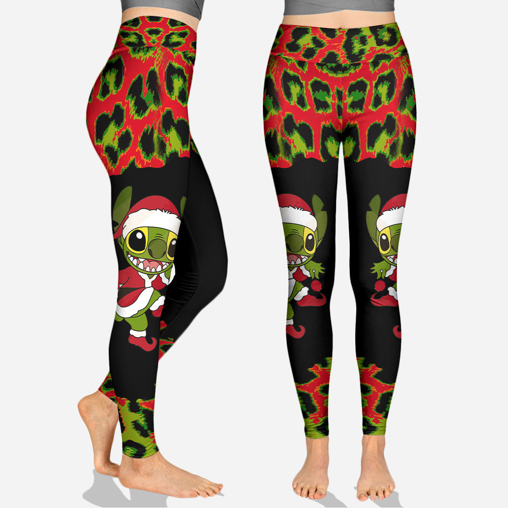 Personalized Grinch Mode Christmas Hoodie & Leggings Set Hoodie & Leggings GradoCreations