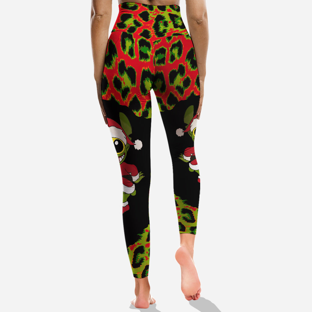 Personalized Grinch Mode Christmas Hoodie & Leggings Set Hoodie & Leggings GradoCreations