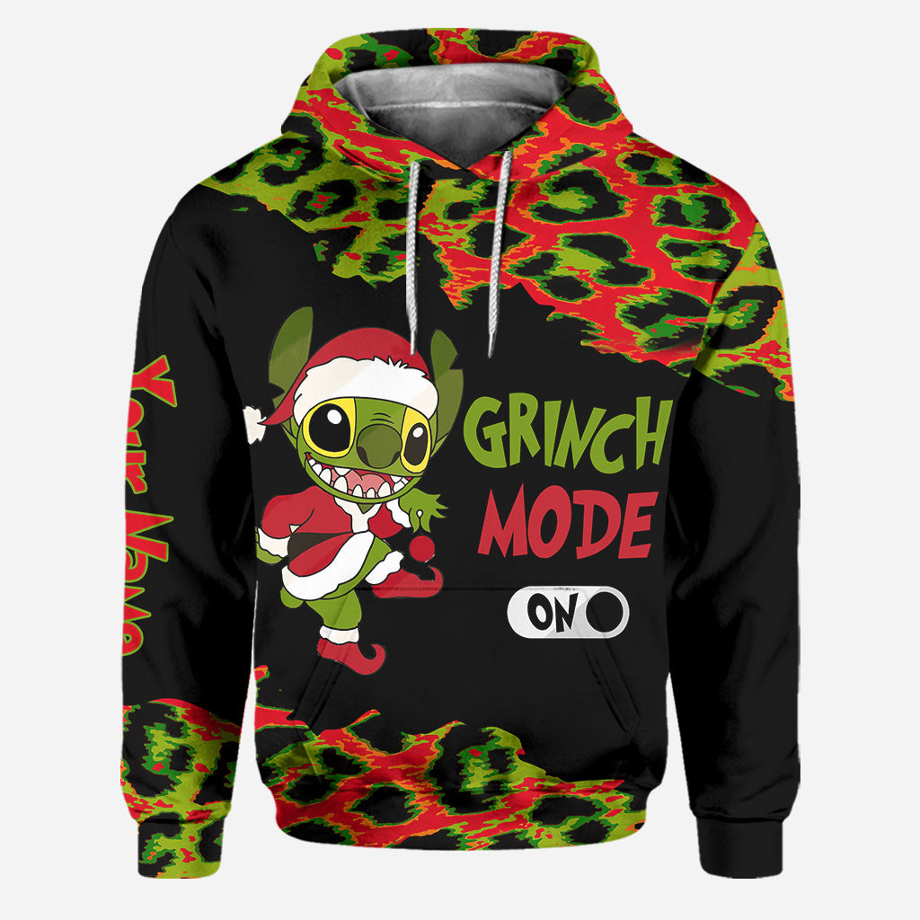 Personalized Grinch Mode Christmas Hoodie & Leggings Set Hoodie & Leggings GradoCreations