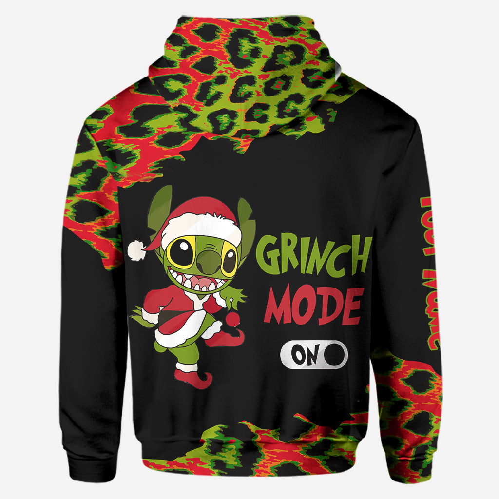 Personalized Grinch Mode Christmas Hoodie & Leggings Set Hoodie & Leggings GradoCreations