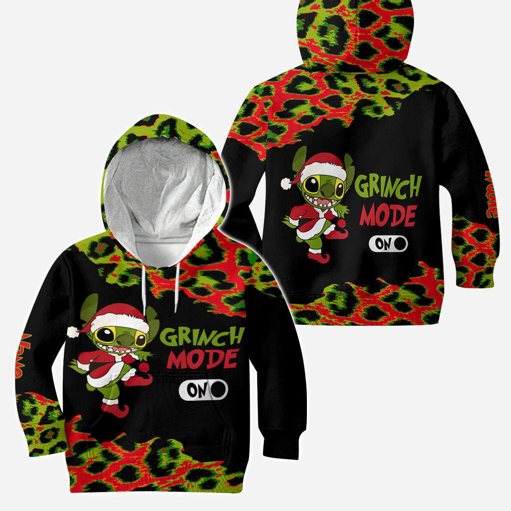 Personalized Grinch Mode Christmas Hoodie & Leggings Set Hoodie & Leggings GradoCreations