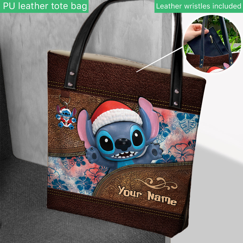 Personalized Ohana Tote Bag with Custom Name for Christmas Tote Bag GradoCreations