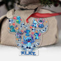 Personalized Christmas Transparent Ornament with Name for Family Gift One-sided Ornament GradoCreations