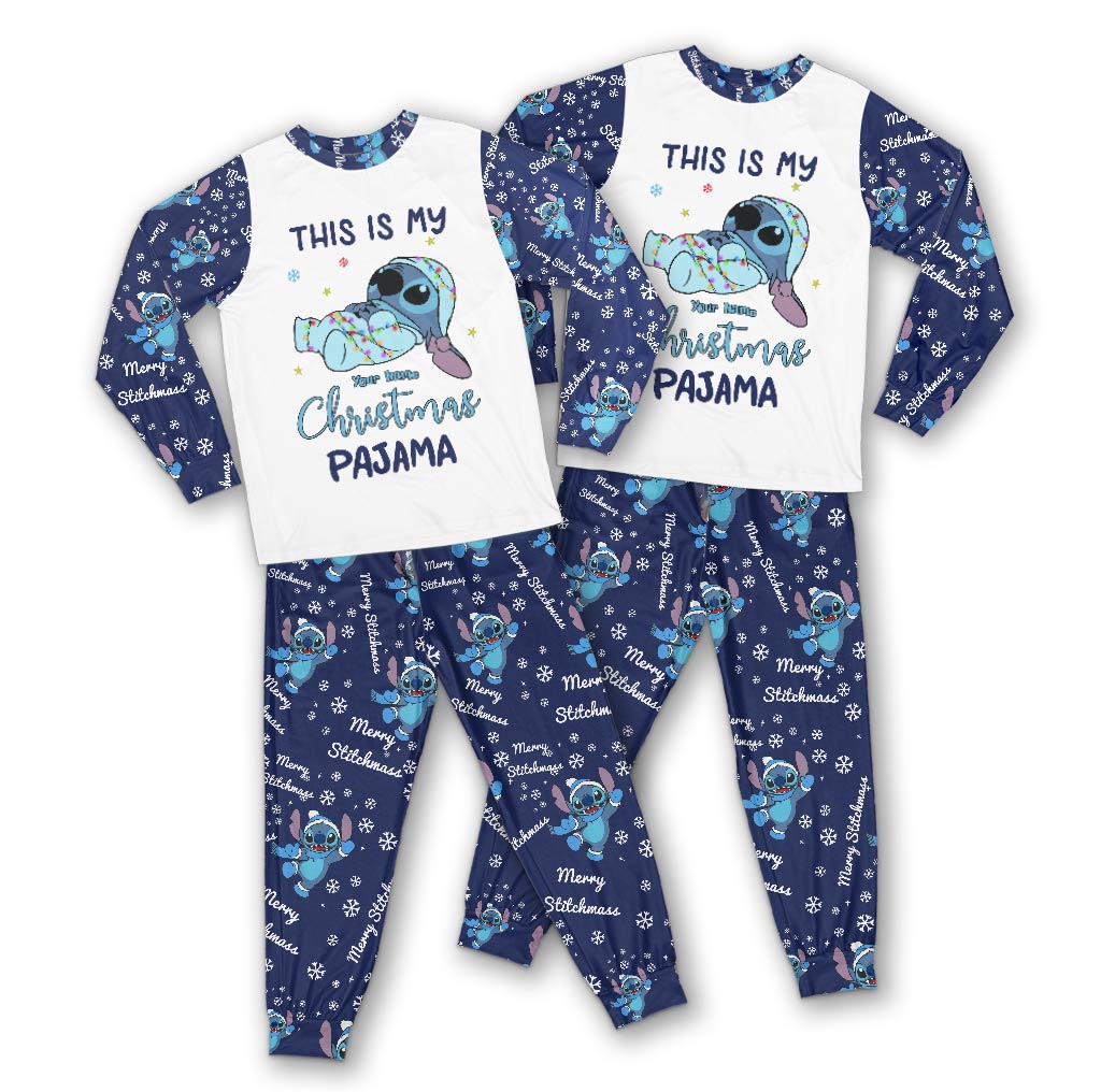 Personalized Christmas Pajama Set for Family | Custom Stitch Gift Pajamas Set GradoCreations