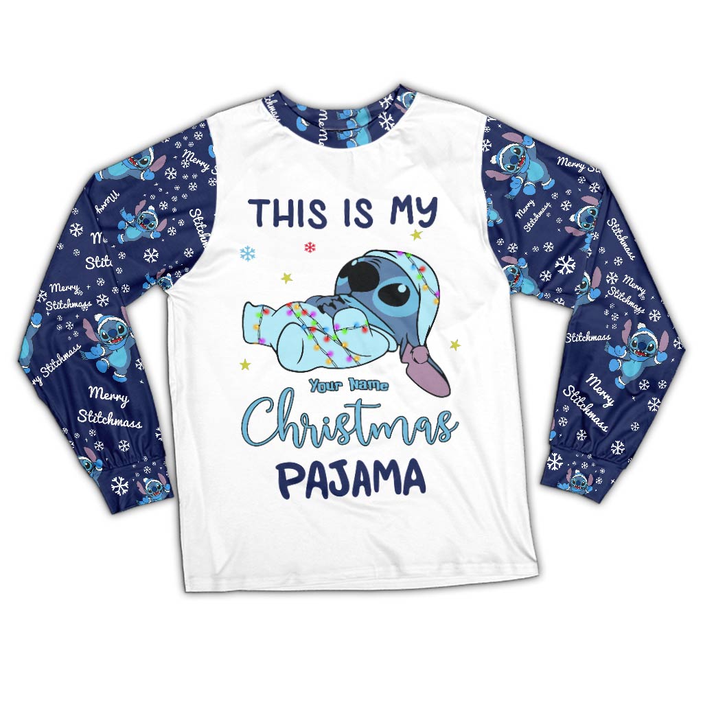 Personalized Christmas Pajama Set for Family | Custom Stitch Gift Pajamas Set GradoCreations
