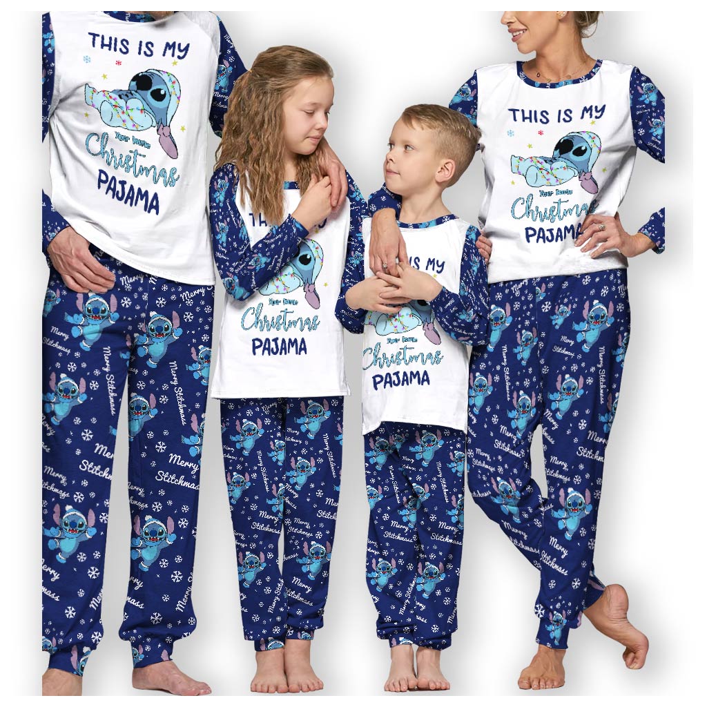 Personalized Christmas Pajama Set for Family | Custom Stitch Gift Pajamas Set GradoCreations