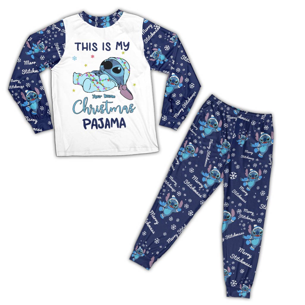 Personalized Christmas Pajama Set for Family | Custom Stitch Gift Pajamas Set GradoCreations
