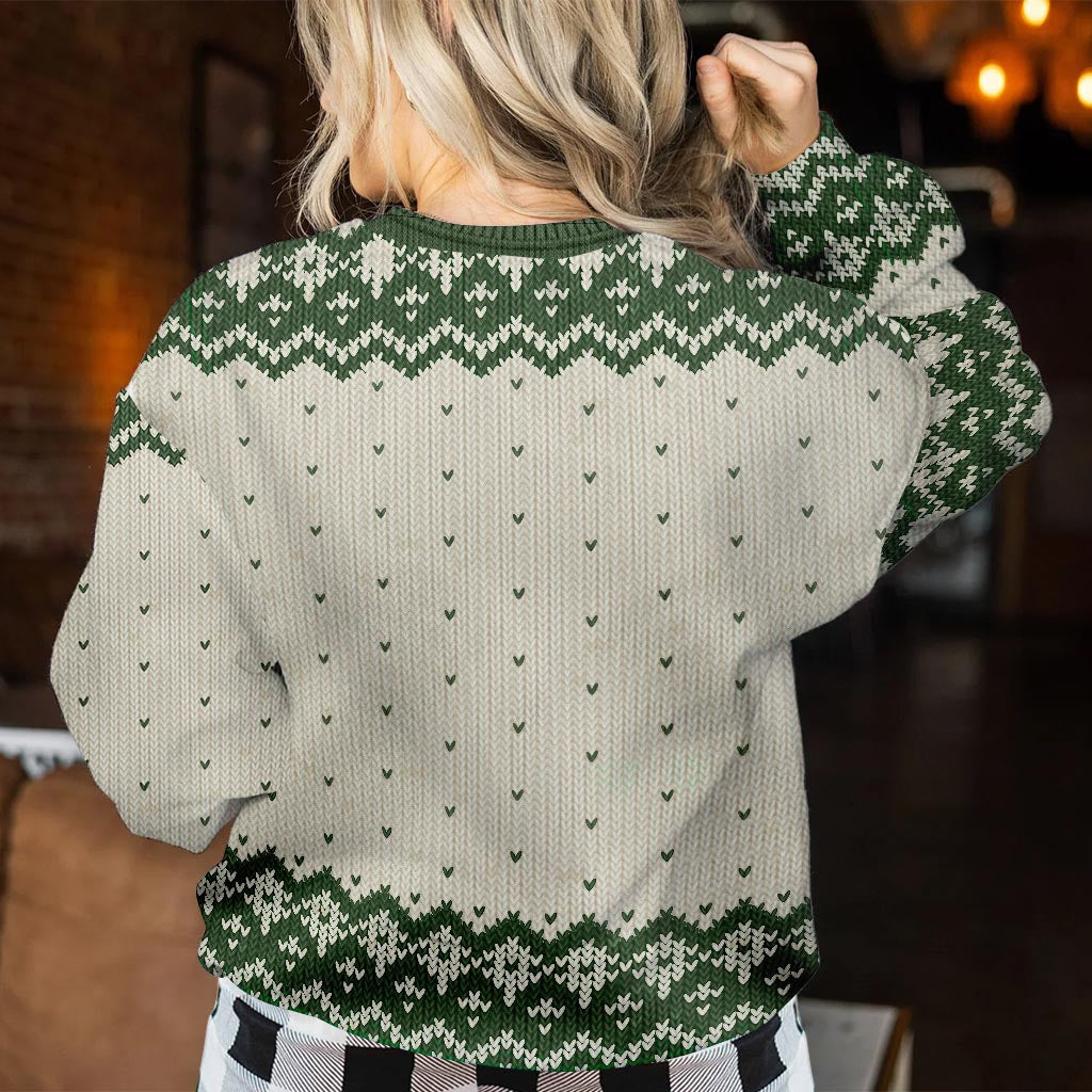 Personalized Holiday Armadillo Christmas Sweater Custom Name Gift Sweater GradoCreations