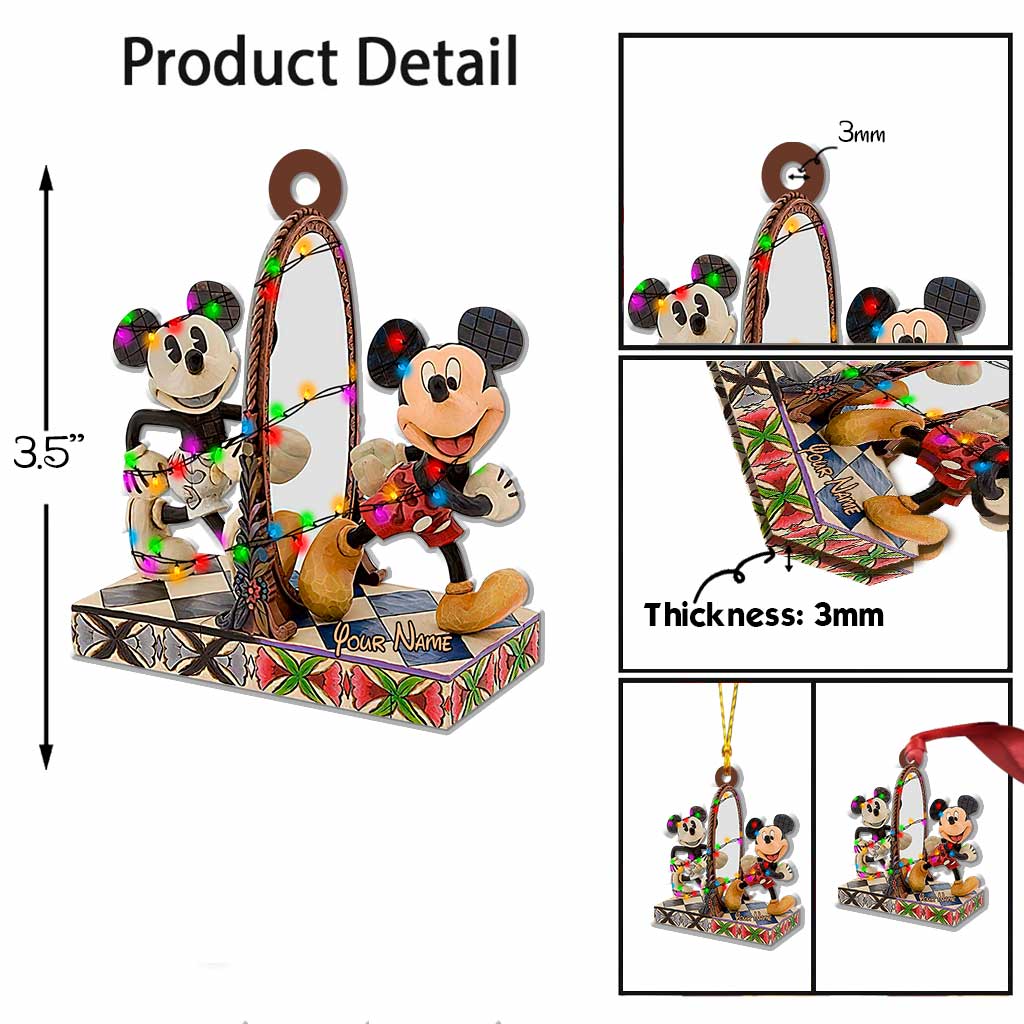 Personalized Christmas Mouse Ornament Custom Name Gift Ornament GradoCreations