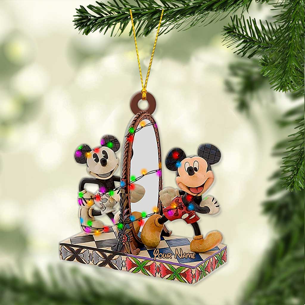 Personalized Christmas Mouse Ornament Custom Name Gift Ornament GradoCreations
