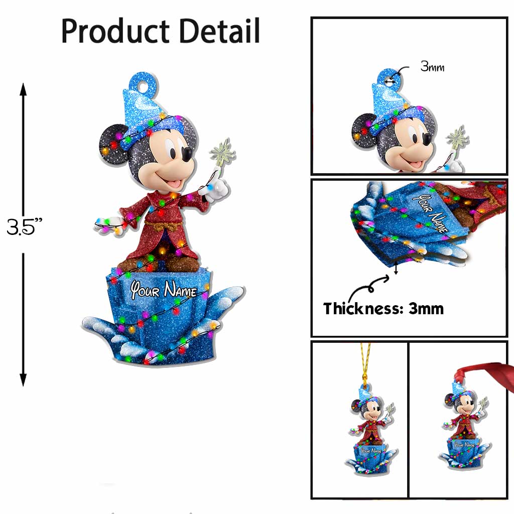 Personalized Christmas Mouse Ornament Custom Name Gift Ornament GradoCreations