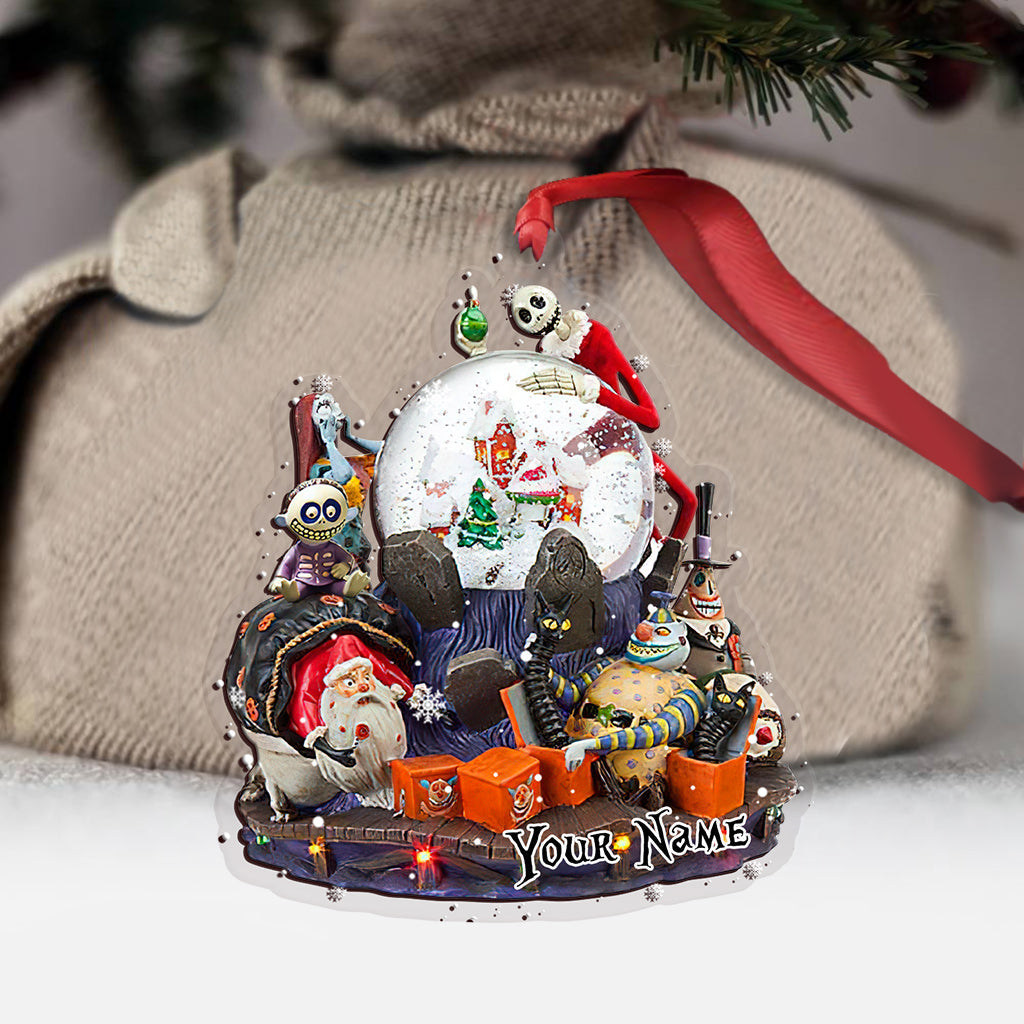Personalized Nightmare Christmas Transparent Ornament Custom Gift Ornament GradoCreations