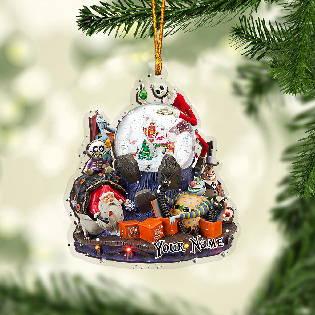 Personalized Nightmare Christmas Transparent Ornament Custom Gift Ornament GradoCreations