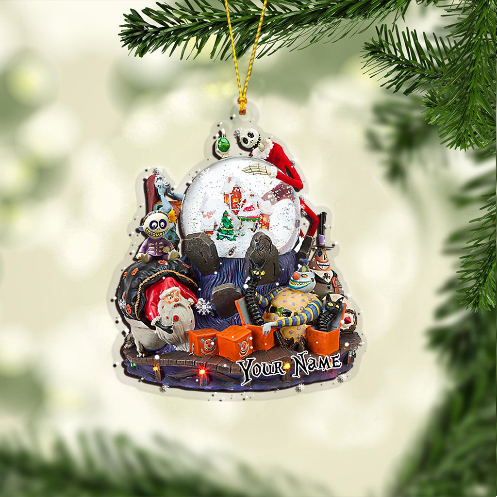 Personalized Nightmare Christmas Transparent Ornament Custom Gift Ornament GradoCreations