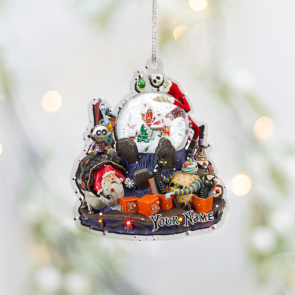 Personalized Nightmare Christmas Transparent Ornament Custom Gift Ornament GradoCreations
