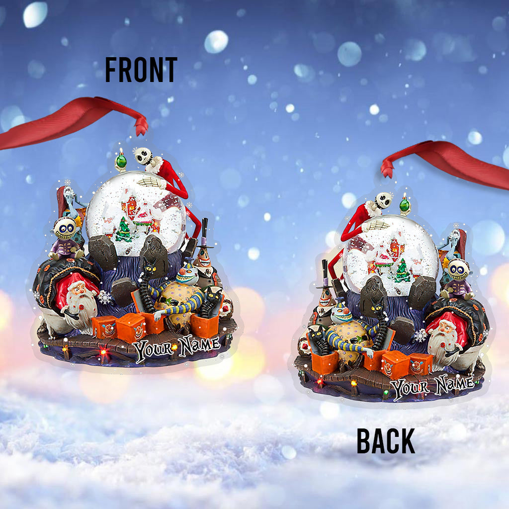 Personalized Nightmare Christmas Transparent Ornament Custom Gift Ornament GradoCreations
