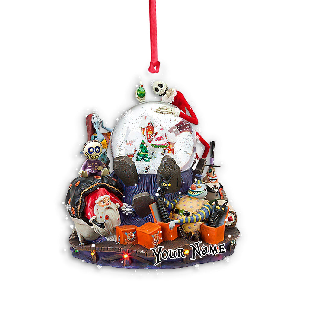 Personalized Nightmare Christmas Transparent Ornament Custom Gift Ornament GradoCreations