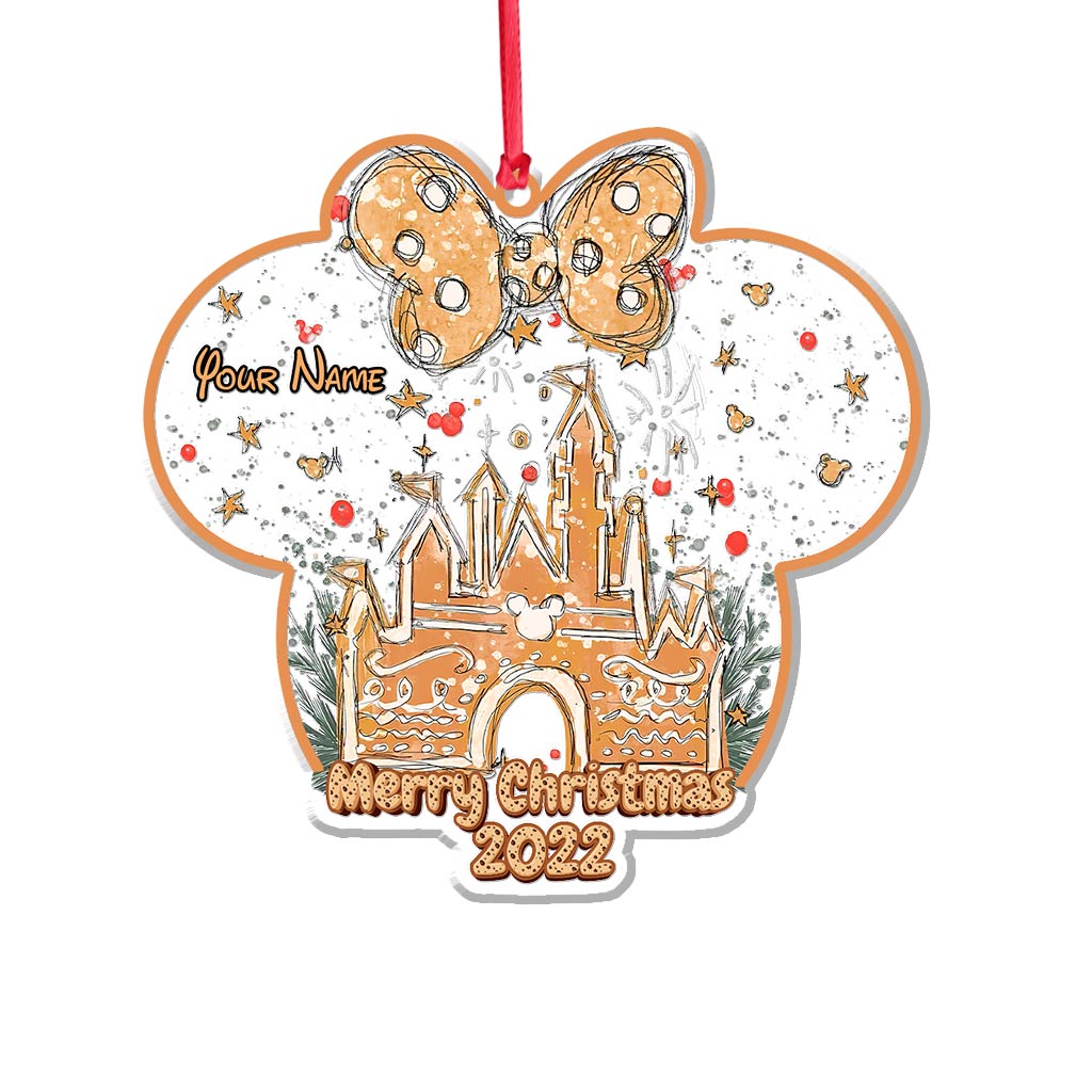 Personalized Acrylic Christmas Mouse Ornament Custom Name Gift One-sided Ornament GradoCreations