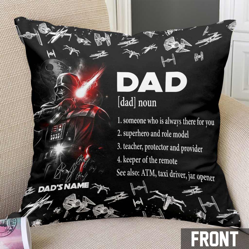 Personalized Darth Vader Throw Pillow Gift for Dad Throw Pillow GradoCreations