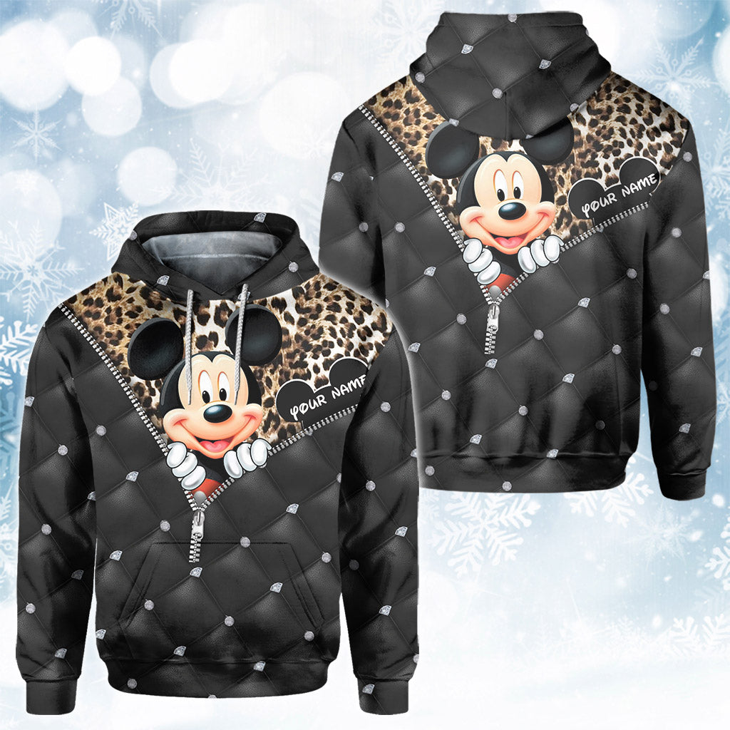 Personalized Mickey Mouse Hoodie All Over Print Gift for Kids All Over Shirt GradoCreations